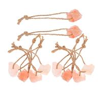 INOOMP 10pcs Pink Salt Lick Blocks with Rope for Horses Cattle Deer and Small Livestock, Natural Mineral Salt Chew Supplements for Animal Health and Nutrition