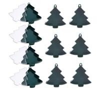 INOOMP 10pcs Plastic Christmas Tree Treat Boxes Hollow Holiday Candy Containers with Easy Hang Feature Reusable Decorative Party Favor Holders for Cookies Nuts and Sweets Festive Seasonal