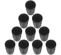 INOOMP 10pcs Rubber Trekking Pole Tips Replacement Anti-skid Protector for Hiking Sticks and Walking Poles, Sturdy Outdoor Accessory Enhanced Grip for Mountaineering and Hill Walking
