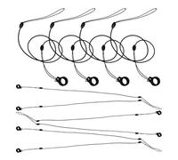 INOOMP 10pcs Signature Pen Ropes Anti-lost Retractable Design Elastic Nylon and Silicone Cords with 8mm Silicone Ring Inner Diameter for Workspace Use by Business Professionals