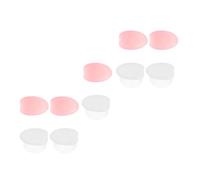 INOOMP 10pcs Silicone Lip Brush Protective Covers, Half and Half Red Anti-lost Makeup Brush Head Holders, Dustproof Lip Balm Applicator Caps for Travel and Daily Use