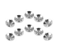 INOOMP 10pcs Stainless Steel Blind Guide Studs for Visually Impaired Individuals, High Visibility Tactile Dots with Effortless Installation for Urban Upgrades and Public Pathways