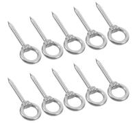 INOOMP 10pcs Stainless Steel Eye Screw Hooks M4*30mm Self Tapping Ceiling Hanging Hooks Heavy Duty for Outdoor String Lights Plants Clothes Robe