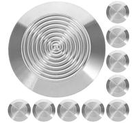 INOOMP 10pcs Stainless Steel Tactile Warning Nails with Anti-slip Grooves 35x5mm for Sidewalks Pathways Airports Safety Markers for Visually Impaired Guidance