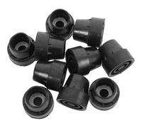 INOOMP 10Pcs Trampoline Tube Leg Sleeve Replacement Parts Non-Slip Sturdy Cover Black Mini Trampoline Foot Pad Protector for Outdoor Games and Activities