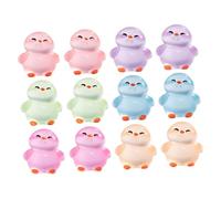 INOOMP 12 Pcs Resin Penguin Figurines, Luminous Miniature Garden Figurine Set, Glow the Dark Figures for Miniature Landscape, Collectible Penguin Gifts for Fairy Garden Decor