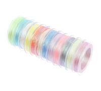 INOOMP 12 Rolls Multi-Function Sewing Thread Luminous Embroidery Thread Polyester Assorted Color Variety of Color Options for DIY Art Craft Enthusiasts Handcrafting and Stage Costumes