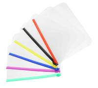 INOOMP 12pcs A5 Binder Pouches Zip Bags for Scrapbooking and Play, PVC Material Thin and Organisational Training Zip Storage Bags Stylish Assorted Colours