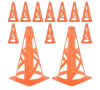 INOOMP 12pcs Agility Training Sport Cone 9 Inches Soccer Cones Basketball Training Maker For Soccer Football Basketball Speed Grab Drills Orange