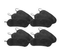 INOOMP 12pcs Black Cloth Eye Masks with Adjustable Elastic Straps Comfortable Blindfolds for Board Games Family Gatherings Enhance Game Atmosphere