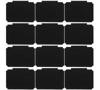 INOOMP 12pcs Black Removable Label Clips for Storage Bins, Multi-Functional Pp Basket Tags with Easy to Carry Design, for Clip on Shelf Or Basket Organisation