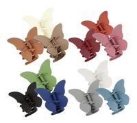 INOOMP 12pcs Butterfly-design Hair Clips Small Hair Clamps Ps Material Unique Design for Holding A Portion Back Women Teens Make and Wash Your Face Accessories