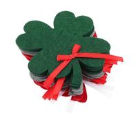 INOOMP 12pcs Christmas Felt Money Holders with Four Leaf Clover Design Reusable Cash Wallets in Red Green and Gray Festive Xmas Gift Envelopes for Family and Friends Holiday Present