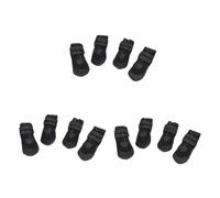 INOOMP 12pcs Dog Boots Anti- Rubber Rain Shoes for Pets Candy Colors Black for Rainy Days and Snowy Walks