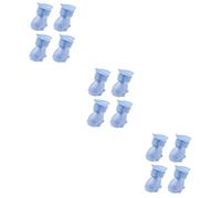 INOOMP 12pcs Dog Boots for Dogs Comfortable Anti- Rain Shoes for Outdoor Use Pet Footwear for Rainy Days and Cold Weather