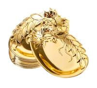 INOOMP 12pcs Gold Appetizer Plates Multi-Purpose Dessert and Candy Serving Trays Decorative Fruit and Pastry Dish Set for Parties and Entertaining