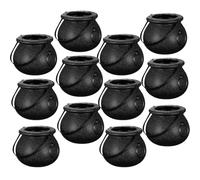 INOOMP 12pcs Halloween Candy Cauldron Containers Lightweight Buckets for Party Favors for Trick Treating Halloween Decorations and Birthdays