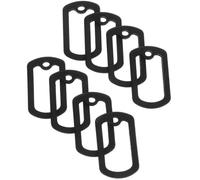 INOOMP 12pcs Military Style Silicone Dog Tag Protective Covers Black 50-28 Dog Tag Protectors for Sturdy Silicone Covers Suitable and Outdoor Use