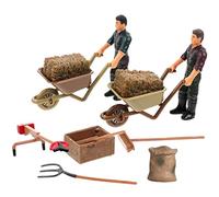 INOOMP 12pcs Mini Farm Realistic Miniature Figurines Farming Tools for Home Decor and Party Accessories for Farmyard and Miniature Gardening Scenes