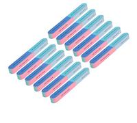 INOOMP 12pcs Nail File Nail Polisher Block 6 Sides 7 Steps Numbered Sides Reusable Sponge for Women Lady Professional and Home Use