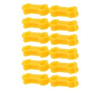 INOOMP 12pcs Parrot Foot Straightener Brace for Proper Leg Alignment, Comfortable Plastic Material, Yellow Colour, for Cockatiel and Parrot Leg Correction, Suitable for Bird Owners