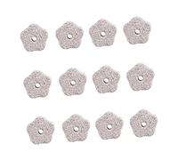 INOOMP 12Pcs Pet Mineral Teeth Grinding Stones with Hole for Hamsters Rabbits Guinea Pigs Small Natural Calcium Molar Chew for Healthy Teeth and Cage Hanging