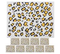 INOOMP 12pcs Temporary Leopard Print Tattoos, Hydrographic Skin-safe Leopard Pattern Decals for Body Art, Waterproof Fake Tattoos for Parties, Beach, and Daily Use