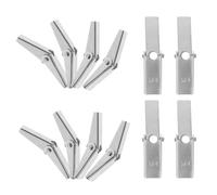 INOOMP 12pcs Toggle Anchors for Drywall Galvanized Iron Heavy Duty Wing Nuts Resistant to Break Easy to Carry for DIY Projects and On-the-go Repairs
