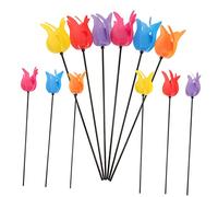 INOOMP 12Pcs Tulip Windmill Decorations for Garden Play Creative Windmills for Holiday Decor Birthdays and Educational Fun Random Color