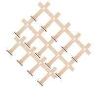 INOOMP 14pcs Unfinished Wooden Crosses for Easter and Christmas Tabletop Decor with Elegant Hollow Design, Easy Hanging Farmhouse Style, for Living Room and Spiritual Wall Decoration