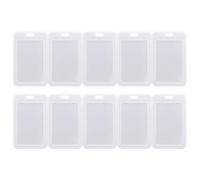 INOOMP 15pcs Creative Plastic Id Holders Card Sleeves Portable Card Protection for Teachers and Staff Office Use