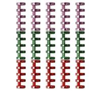 INOOMP 15pcs Five-Hole Segmented Binders Creative File Clip Practical Segmented Binder Plastic Well Polished Convenient to Use for School and Home Memo Loose-Leaf Organization