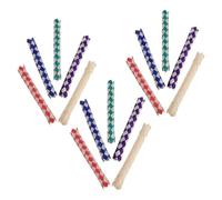 INOOMP 15pcs Palm Leaf Bird Chewing Sticks for Cockatiels and Medium-sized Birds, Stimulate Foraging Instincts and Interactive Play Experience, Natural Bamboo Parrot Rope Chew for Cage