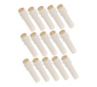 INOOMP 15pcs White Plastic Chandelier Candle Sleeves Drip Shape Elegant Cylinder Covers for Tall Candle Holders Romantic Socket Covers Compatible with Various Tubes