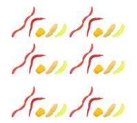 INOOMP 160pcs Fishing Baits Set Soft Silicone Worms and Corn Lures Red Worm Bait for Bass Trout Carp Freshwater Saltwater Ice Fishing