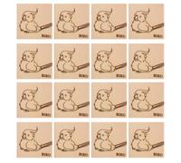 INOOMP 16pcs Parrot Blocks Wooden Chew for Birds Destructive Behavior Reduction Chewing Natural Wood Material for DIY Bird Craft Projects at Home Use