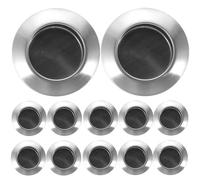 INOOMP 16pcs Stainless Steel Round Cabinet Handle Pulls Built-in Concealed Design, Easy to Install Furniture Accessory for Cabinets and Drawers in Living Room Or Bathroom