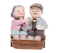 INOOMP 1pc Lovely Grandpa and Grandma Figurine Cake Decoration Mini Birthday Party Ornament Charming Home Decor for Celebrations and Events for Warm Atmosphere