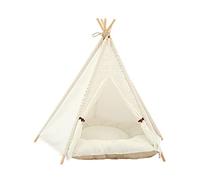 INOOMP 1pc Portable Pet Triangle Tent for Cats and Dogs Folding Canvas Cat Bed House Removable and Washable Design for Cozy Resting and Sharpening