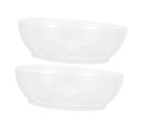 INOOMP 2 Pack Food Scale Bowl Transparent Weighing Tray with Visible Markings Plastic Kitchen Scale Pan for Baking Cooking Portion Control and Food Preparation