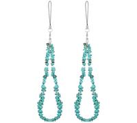 INOOMP 2 Pcs Phone Charm String Phone Accessories Anti-lost Lanyard Design Decorative Crystal Stones Strong Threads Stylish 8.25inch Wrist Lanyards for Decorating Handbags and Cameras