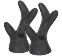 INOOMP 2 Pieces Black Helmet Deer Horns with Adhesive DIY Small Reusable Helmet Horns Decorative Accessories for Women Riders