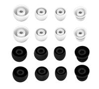 INOOMP 2 Sets Earphone Ear Cushion Replacement Caps Compatible with Huawei Freebuds 4i, Active Earphone 3, Freelace Pro - Soft Headphone Protective Covers in Black and White for Sports