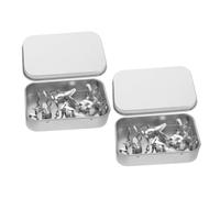 INOOMP 2 Sets Guitar Finger Picks Covers With Storage Case Stainless Steel Finger Guards Caps Ukulele Thumb Picks For Banjo Bass Acoustic And Classical Guitar Players