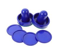 INOOMP 2 Sets Hockey Pucks and Handles Wear Resistant Accessories for Game Rooms Includes Blue Paddles and Blue Pucks for Endless Fun