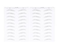 INOOMP 2 Sheets 20 Pairs Eyebrow Stickers Hair-like Simulation Waterproof Eyebrow Makeup Tools for Women Suitable for Those Black Fiber Film