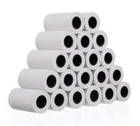 INOOMP 20 Rolls Thermal Till Rolls Thermal Printing Paper 55mm Printing Not Easy to Damage for Shops and Banks Suitable for Retailers and Credit Card Machines