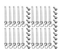 INOOMP 20 Sets Shaft Rivet and Nut for DIY Handmade Bamboo Paper Fans | Nail Fasteners 28mm/1.1'' for Foldable Fan, Replacement for Handheld Folding DIY Repair
