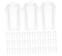 INOOMP 200Pcs Transparent Plastic Clothes Hanger Hook Ends Round Protective Caps for Metal Wire Hooks Reusable Hanger Tip Covers to Prevent Damage and Ensure Safety