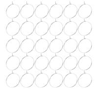 INOOMP 200pcs Wine Glass Charm Rings 25mm Carbon Steel Secure Fit Reusable | Silver Finish, DIY Craft Use, Party Gatherings, Cup Identifier Tags, Sturdy Reusable Markers